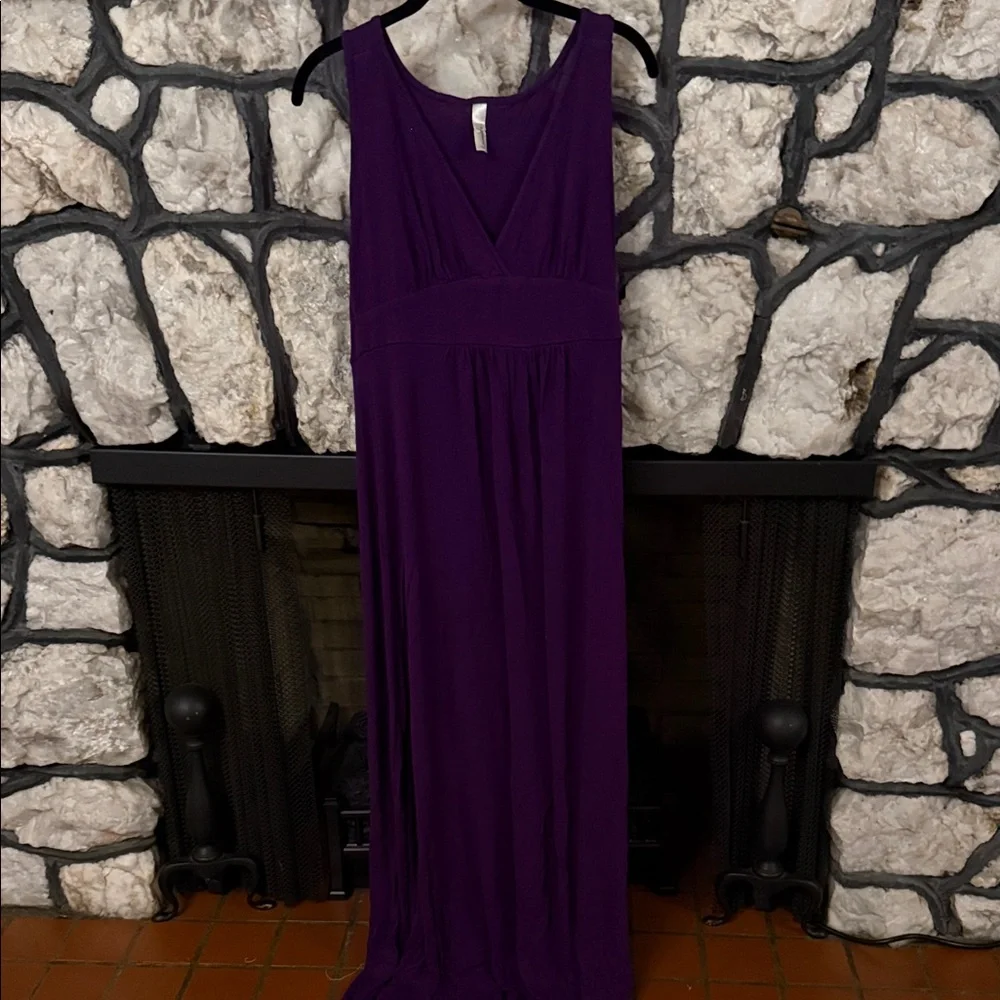 Loveappella Deep Purple Maxi Dress - Picture 1 of 4